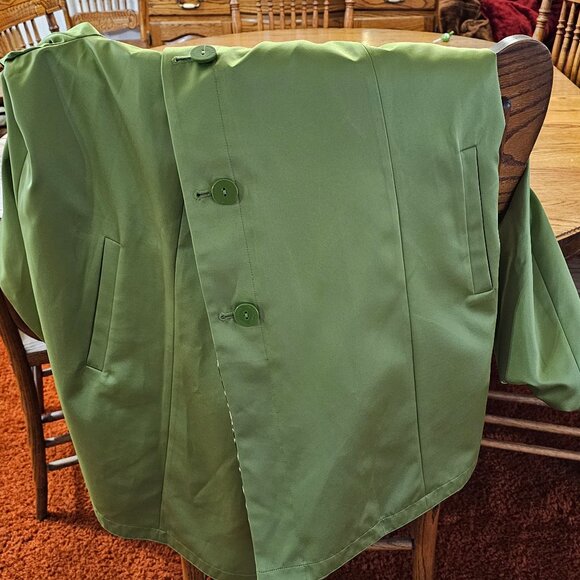 Dennis Basso Reversible Green/Leopard Print, Size 3X - Picture 3 of 5